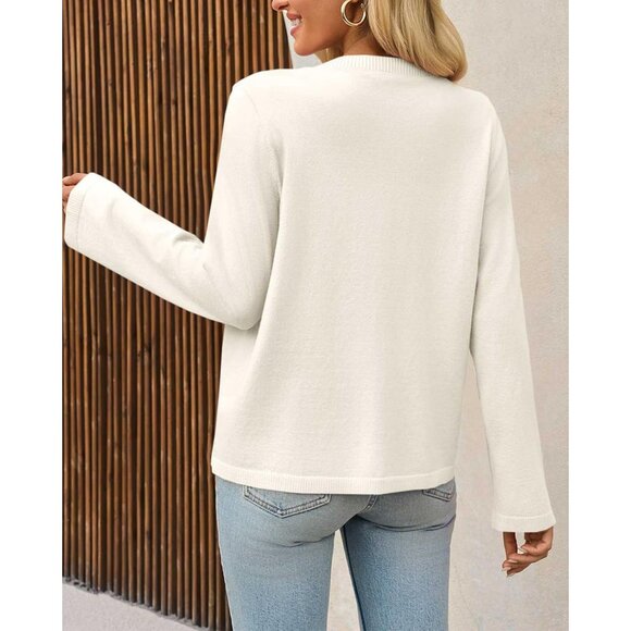 Women's Lightweight Knit Cardigan Open Front Long Sleeve Casual Sweater - Picture 5 of 5